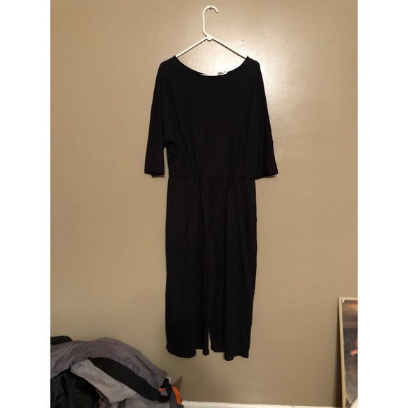 ASOS Black Cropped Romper Size 10 - Picture 1 of 3